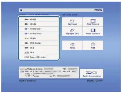 EPSON EBW49 - Sélection d'une source d'image - 2