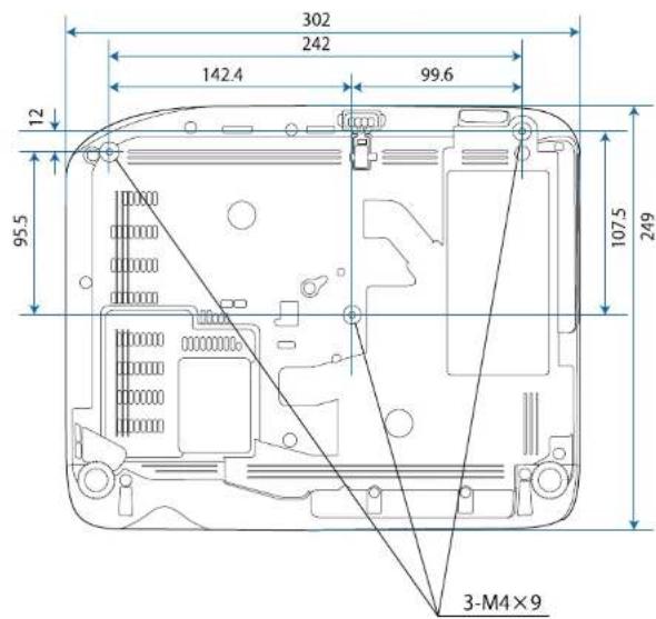 EPSON EBW49 - Dimensions externes - 2