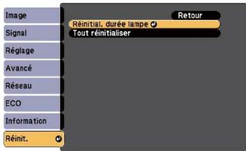 EPSON EBW49 - Réinitialisation de la Durée de lampe - 2