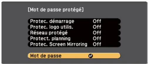 EPSON EBW49 - Fonctions de sécurité du projecteur - 3