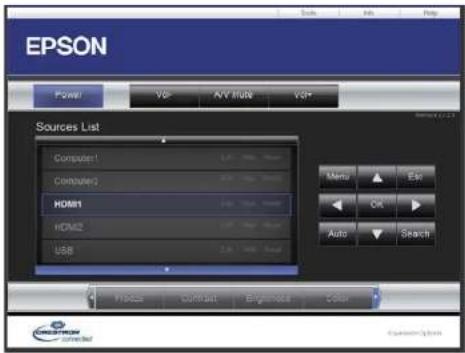 EPSON EBW49 - Contrôler un projecteur en réseau à l'aide de Crestron Connected - 2