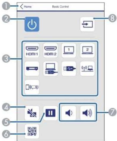 EPSON EBW49 - Options de Contrôle Web - 1
