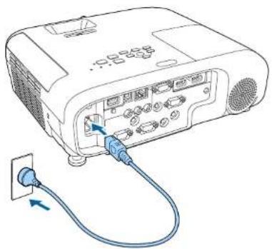 EPSON EBW49 - Mise sous tension du projecteur - 1