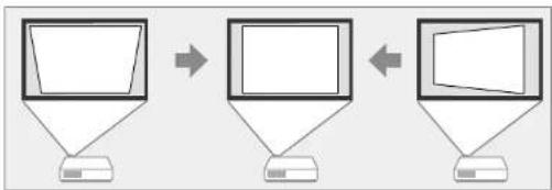 EPSON EBW49 - Correction de la forme de l'image à l'aide des boutons Keystone - 1