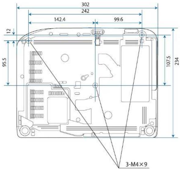 EPSON EBW49 - Dimensions externes - 1