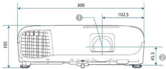 EPSON EBW49 - Dimensions externes - 3