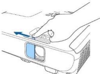 EPSON EBW49 - Ouverture du volet de l'objectif - 1