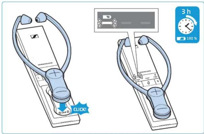 SENNHEISER Set 860 - Charger l'accu du récepteur stéthoscopique - 1