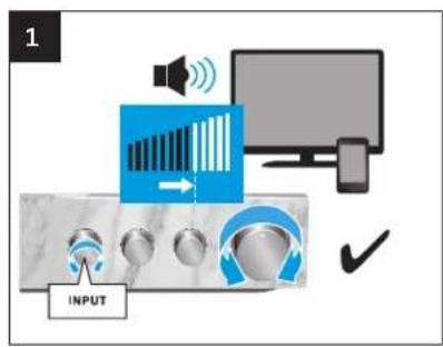 SENNHEISER HE 1 - Régler le niveau de signal des sorties audio OUTPUT - 1