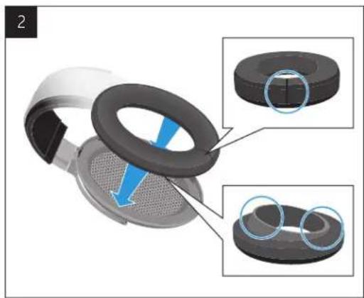 SENNHEISER HE 1 - Remplacer les coussinets d'oreille - 2