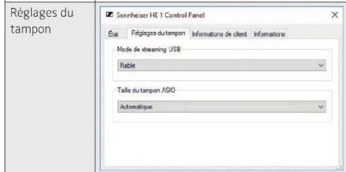 SENNHEISER HE 1 - Utiliser le Sennheiser Control Panel - 2