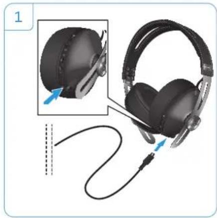 SENNHEISER MOMENTUM 2 Wireless - Charger la batterie du casque - 1