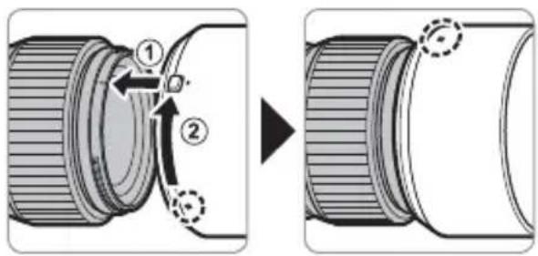 FUJIFILM GF80mmF1.7 R WR - Attaching the Hood - 1
