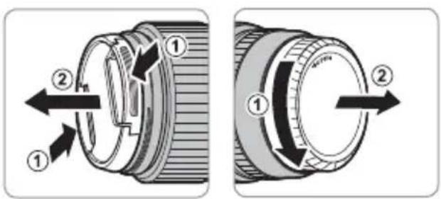 FUJIFILM GF80mmF1.7 R WR - Abnehmen der Objektivdeckel - 1