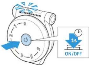 SENNHEISER EKI 830 - Régler le récepteur sur la fréquence du système de transmission - 1