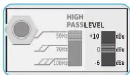 SENNHEISER SL Loudspeaker 52 A - Régler le filtre passe-haut et la sensibilité - 1