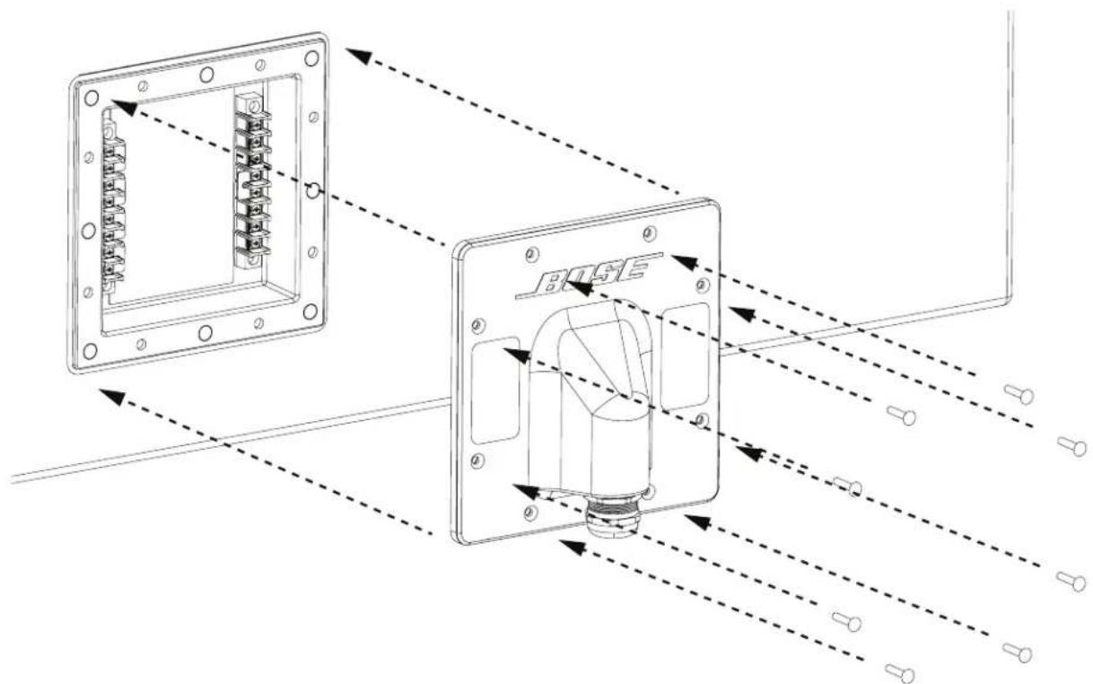 BOSE ArenaMatch AM80 - Attaching the Input Panel Cover - 1