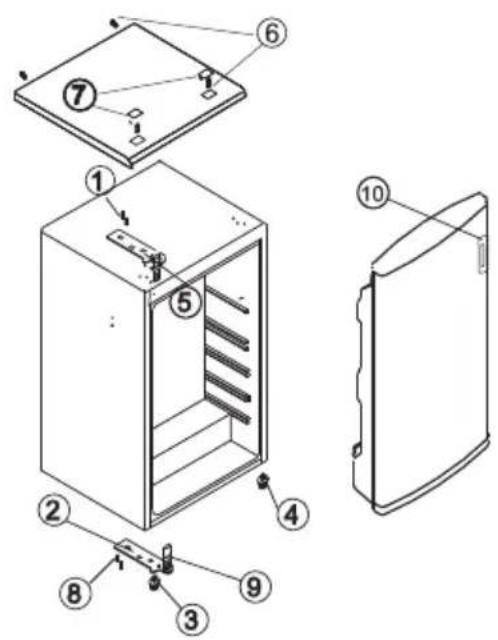 CANDY CHTOP 482SN - Changing the reversible door - 2