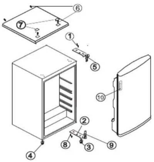 CANDY CHTOP 482SN - 4.Изменине habравлия OTКpbiBaHЯ DBepn - 1