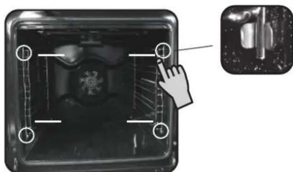 CANDY FCXE825VXE - ENTFERNEN UND REINIGUNG DES GRILLROSTS - 1