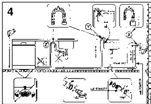 CANDY LS DFI 105 T - Connecting the outlet hose - 1
