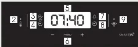 CANDY FCXP645X E0E - Beschrijving van het display - 5