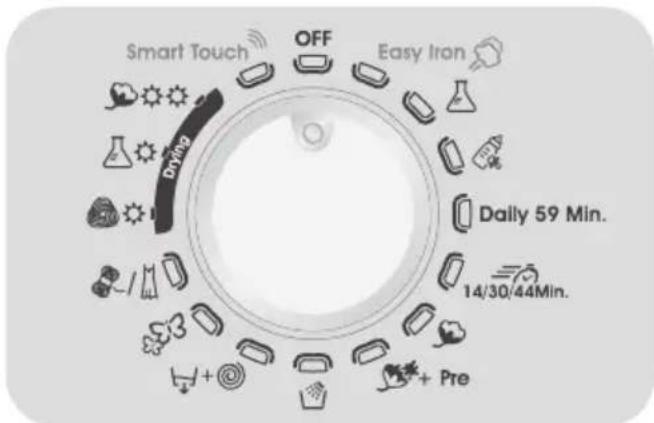 Smart Touch OFF Easy Iron Drying Daily 59 Min. 14/30/44Min. + Pre