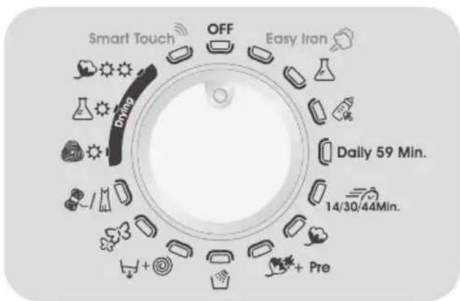 Smart Touch OFF Easy Iron Drying Daily 59 Min. 14/30/44Min. + Pre