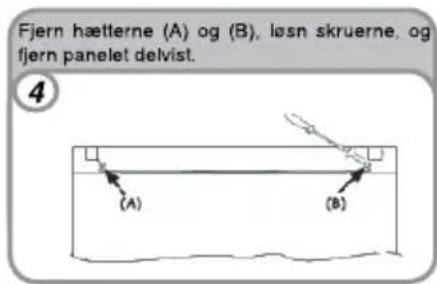 -Skru højre hængsel af 5