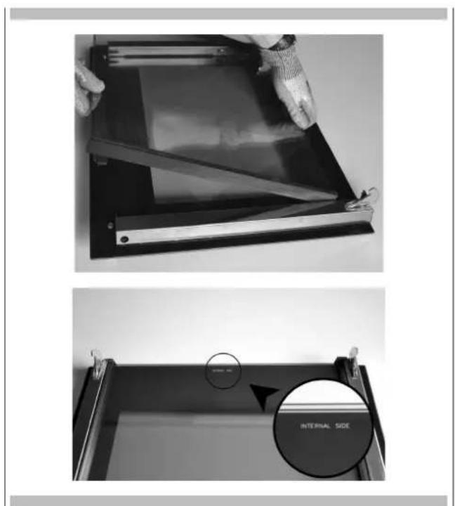 CANDY MEF340VTX - How to remove the inner glass of the "FULL GLASS" panoramic door - 3