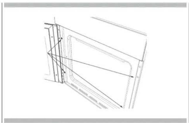 CANDY MEF340VTX - Removing the slide oven door - 4