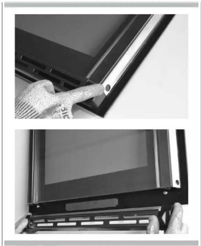 CANDY MEF340VTX - How to remove the inner glass of the "FULL GLASS" panoramic door - 1