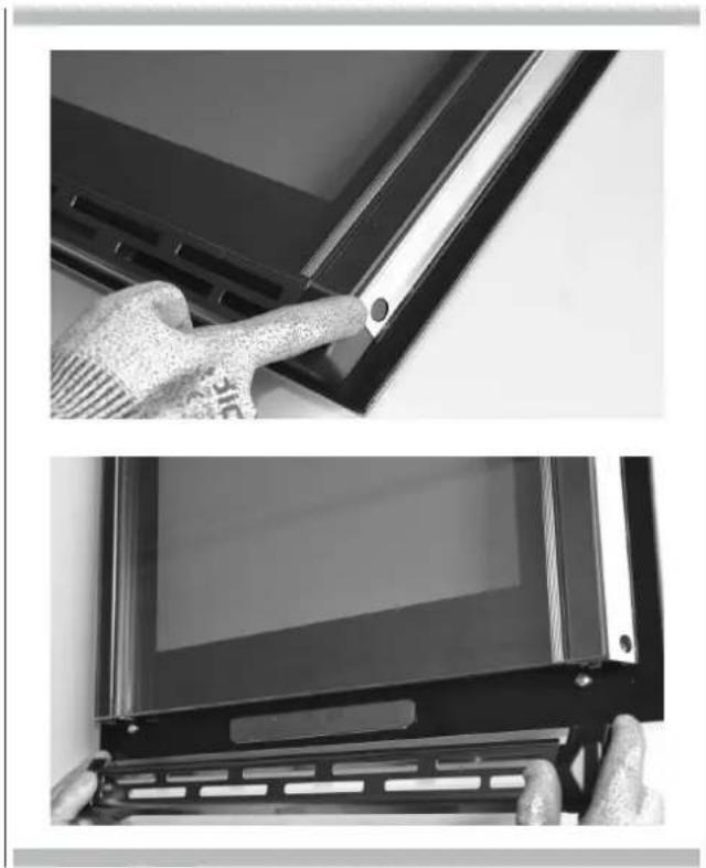 CANDY MEF340VTX - Comment démonter les vitres internes de la portepanoramaque«FULLGLASS» - 1