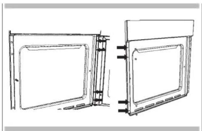 CANDY MEF340VTX - Tür mit seitlicher Öffnung abnehmen - 2