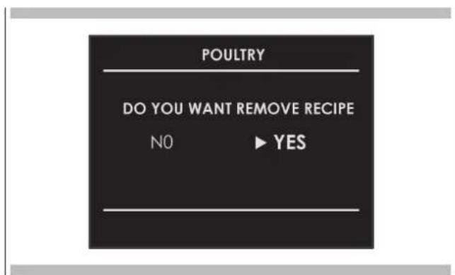 CANDY MEF340VTX - Effacer une recette personnalise : - 1