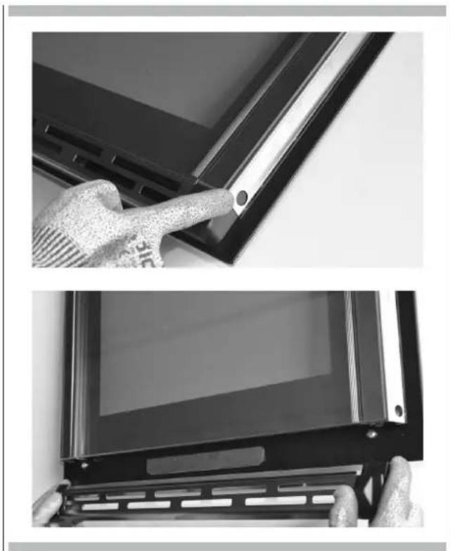 CANDY MEF340VTX - Hoe het binnenste venster van de "FULL GLASS" panoramaische deur te verwijderen. - 1