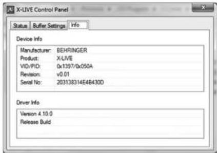 BEHRINGER XLIVE - Treiber-Bedienfelder - 1