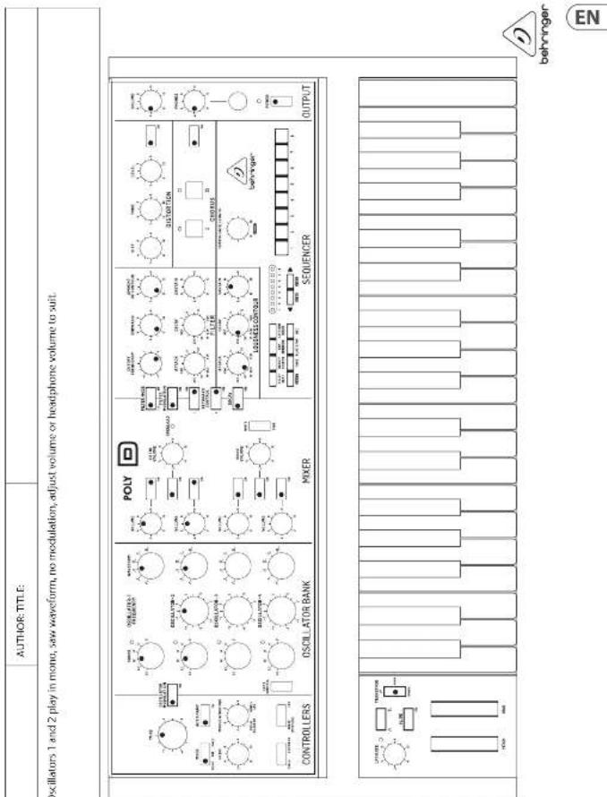 BEHRINGER Poly D - POLY D Default Patch - 1