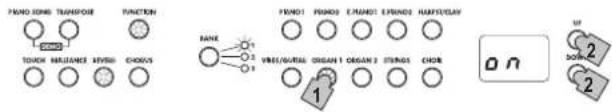 KORG LP380U - Specifying the auto power off function - 1