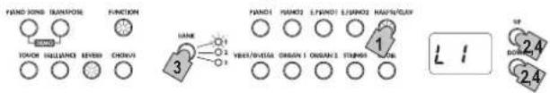 KORG LP380U - Specifying layer octaves - 1