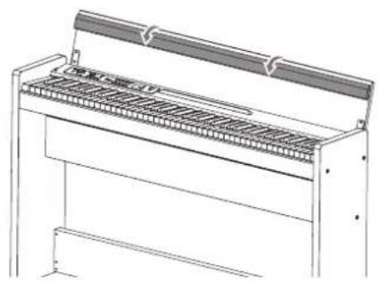 KORG LP380U - Opening the key cover - 2