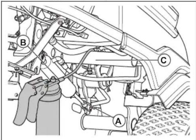 HUSQVARNA R 420TsX AWD - Mazanje napenjalnika jermena - 3