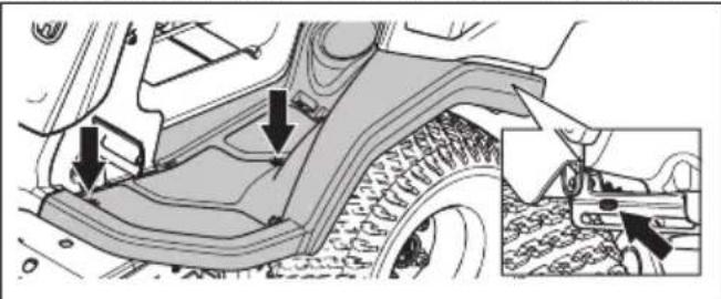 HUSQVARNA R 420TsX AWD - De linker voetplaat verwijderen en monteren - 1