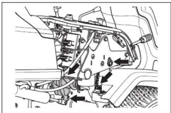 HUSQVARNA R 420TsX AWD - So schmieren Sie das Gaskabel, Choke-Kabel und die Hebel-Lager () - 2