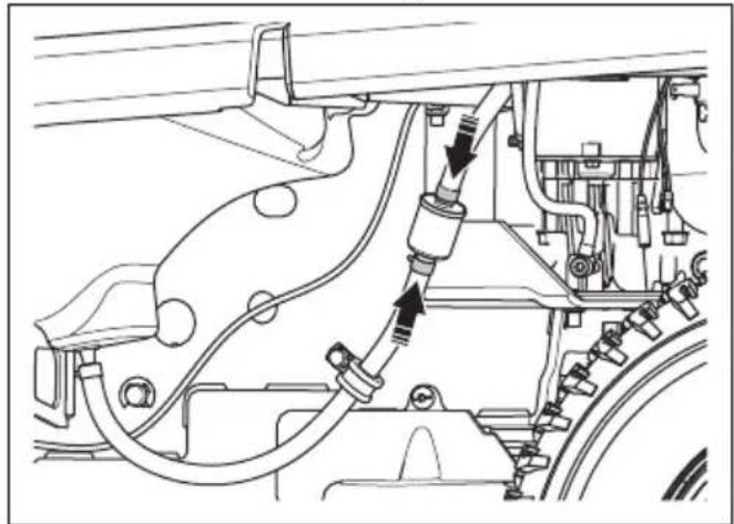 HUSQVARNA R 420TsX AWD - Pour remplaçer le filtré à carburant - 2