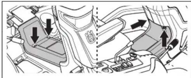 HUSQVARNA R 420TsX AWD - Pour déposer et installer le capot du conduit du chassis - 1