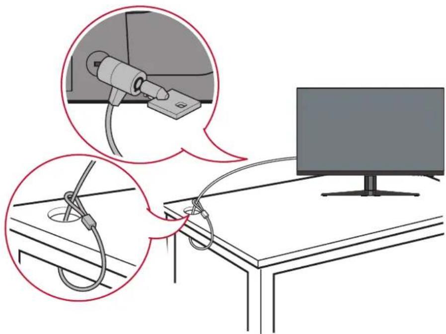 VIEWSONIC VX Series VX27052KPMHD - Utilisation de la fente de sécurité - 1