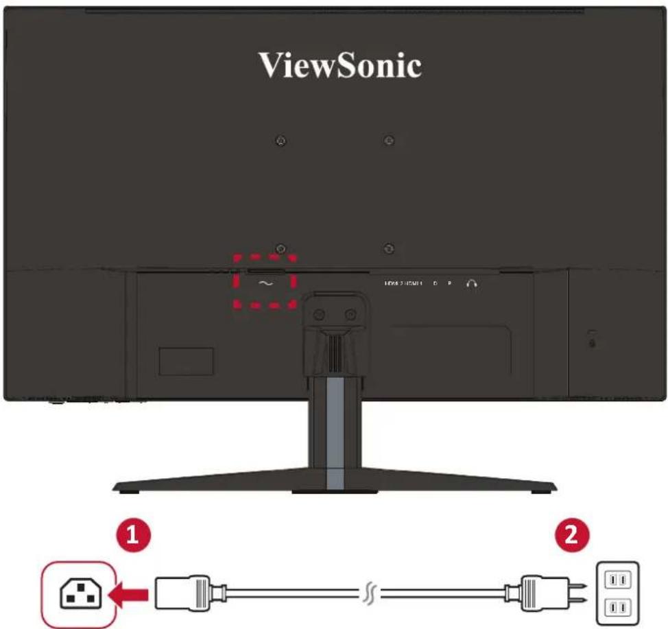 VIEWSONIC VX Series VX27052KPMHD - Branchement sur l'alimentation - 1