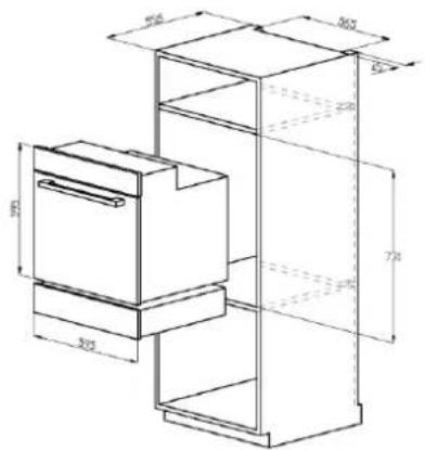 CANDY CPWD1403X - Dimensioni di incasso - 2
