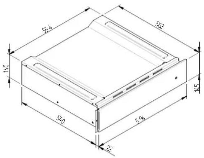 CANDY CPWD 1402 X - ESQUEMA DIMENSIONAL CAJON DE EMPOTRAR 560 X 595 CON HORNO DE 450 - 4